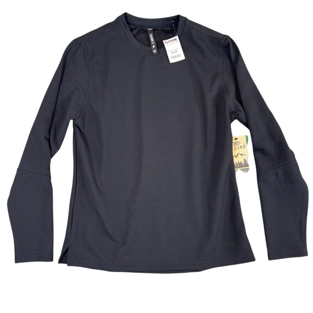 NWT Leg3nd Outdoor Mens Black Waffle Knit Long Sleeve Thermal Base Layer Size M